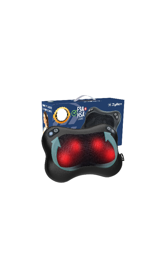 Cordless Rechargeable 3D Electric Massage Pillow ZMA-34RB by Zyllion